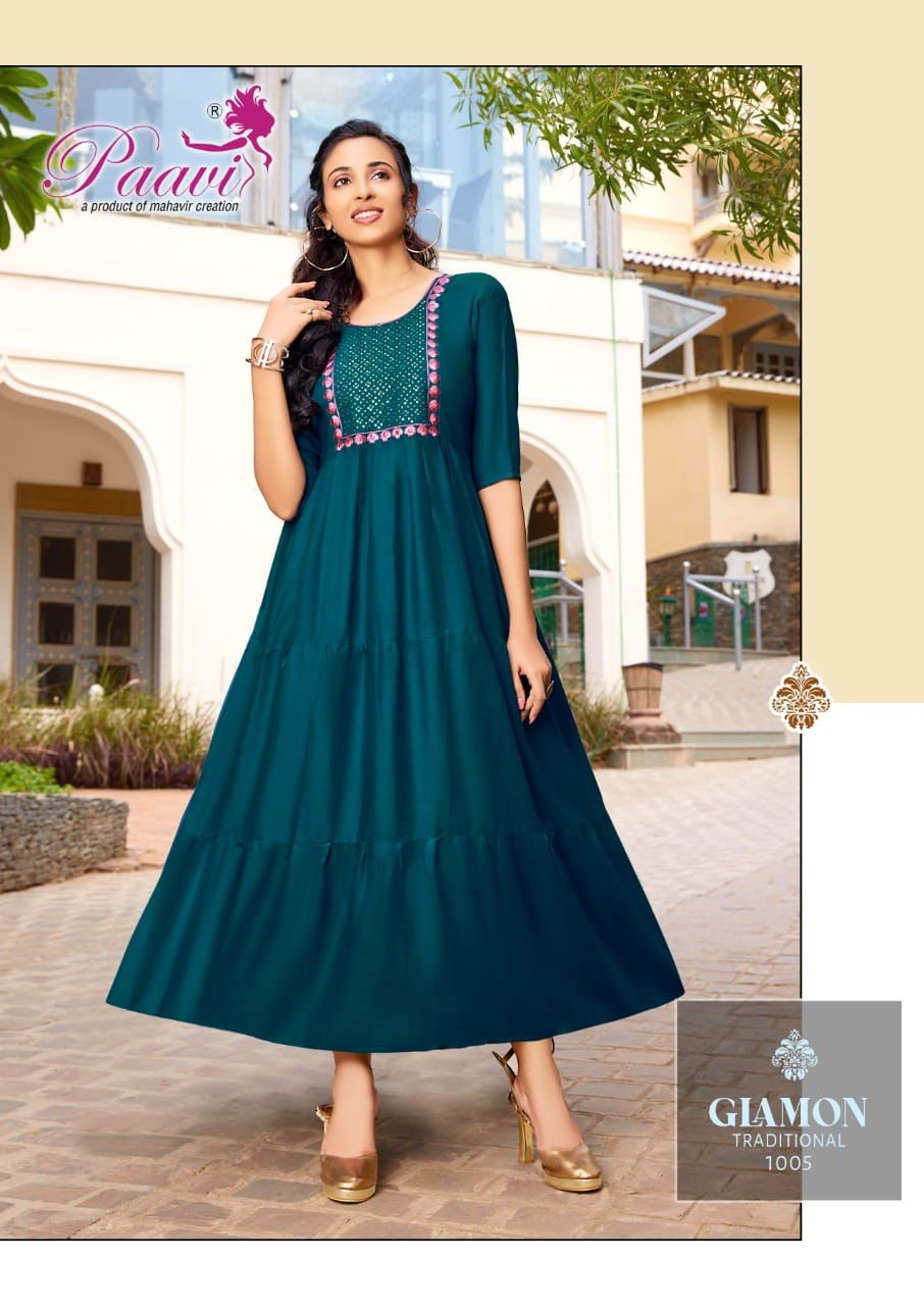 Paavi Rinaz Vol 2 Designer Fancy Wear Wholesale Anarkali Kurtis